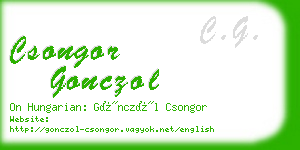 csongor gonczol business card